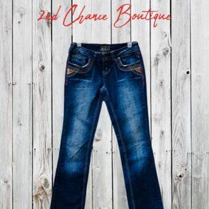 Zana Di womens flare legged blue jeans, size 7